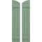 Ekena Millwork Americraft 3-Board (2 Batten) Wood Joined Board-n-Batten Shutters w/Ellipt Top, ARW101BE311X77TGH, PR ARW101BE311X77TGH - alternate 1